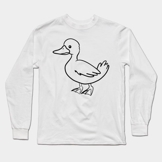 Stick figure duck Long Sleeve T-Shirt by WelshDesigns